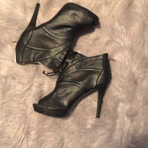 Black Peep Toe Heels